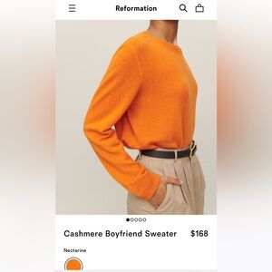 Reformation Cashmere Boyfriend Sweater NWOT